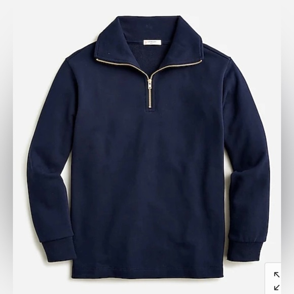 J.Crew Crewcuts Girls' half-zip sweatshirt in french terry (Size X-Small) - Picture 1 of 5